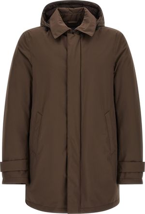 Herno Brown Polyester Mens Parka