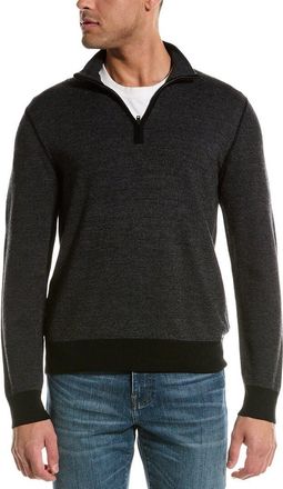 Vince Birdseye Wool 1/4-Zip Mock Sweater