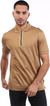 HUGO BOSS Mens H-Paras 65 Polo Shirt in Beige Cotton - Size X-Large
