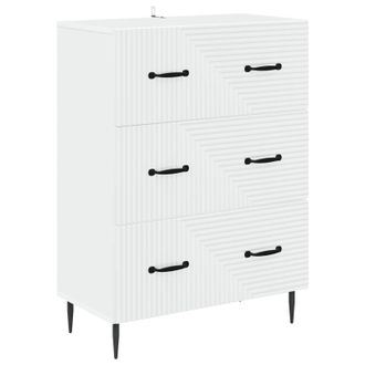 vidaXL Cajonera Blanco 66 X 34,5 X 89,5 Cm Madera De Ingenier&iacute;a Vidaxl