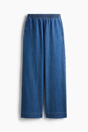H&M Schlupfhose aus Denim - Denimblau