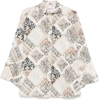 Eleventy Camicia in lino - Toni neutri