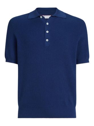 Brunello Cucinelli Polo a maniche corte - Blu