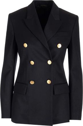 Givenchy Jassen, Dames, Blauw, M, Wol, Double-breasted Blazer