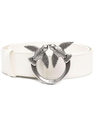 Pinko Cintura Love Berry con placca logo - Bianco