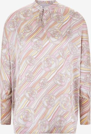 Hemisphere Gebl&uuml;mte Materialmix-Seidenbluse Farata