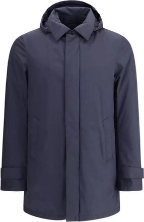 Herno Stijlvol Gewatteerd Jack - Heren - Parka Jassen - Blauw - 4XL - Polyester - Jassen