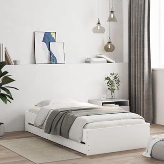 Berkfield Home Bed Frame with Drawers without Mattress White 90x200 cm