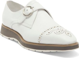 Maison Forte Coventry Hybrid Cap Toe Monk Strap Loafer in White at Nordstrom Rack, Size 10.5