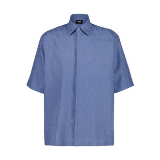 Fendi Heren, Overhemden, Blauw, Maat: L Linnen