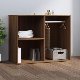 vidaXL Vidaxl - Mueble Vestidor Madera Contrachapada Marr&oacute;n Roble 80x40x65 Cm