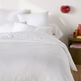 La Redoute Interieurs Dekbedovertrek in katoensatijn, Opale