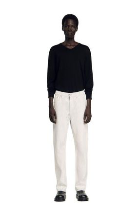 Sandro Regular crackle-effect jeans in Optic White at Nordstrom, Size 3431