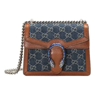 Gucci (WMNS) Gucci Dionysus Single Shoulder Bag Mini Blue/Brown 421970-2KQFN-4483