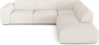 Sia Home Sof&aacute; cama 5 plazas gran derecho boucl&eacute; crema