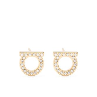 Ferragamo Gancini Embellished Earrings