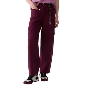 Liu Jo Tf6067 T695A Wide Trousers - female - Liu Jo - Wide Trousers - Purple - XS - Trousers