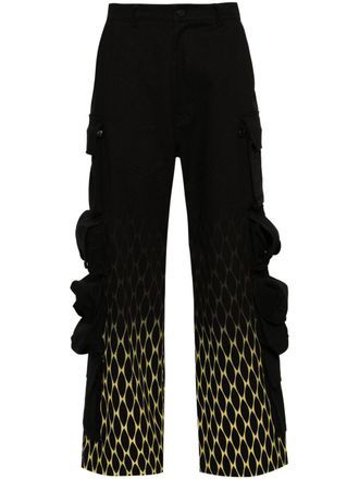 Kusikohc Pantaloni con stampa geometrica - Nero