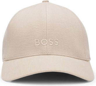 HUGO BOSS Embroidered-Logo Linen Cap