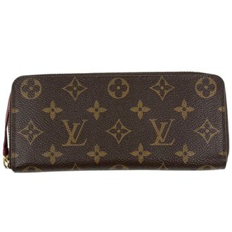 Louis Vuitton Monogram Bordeaux Brown Fuchsia Monogram Long Wallet (Bi-Fold) (Pre-Owned)