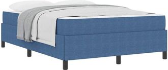 vidaXL Bed Frame with Mattress Blue 160 x 200 cm Fabric vidaXL