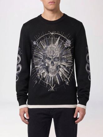 Philipp Plein Maglia Skull in cotone e lana