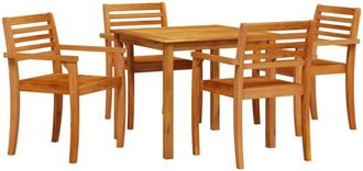 vidaXL Vidaxl - Garden Dining Set 5 pcs Brown Solid acacia wood