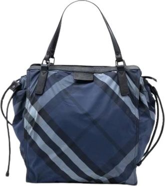 Burberry Pre-owned Tote Bags, female, Blue, Size: ONE SIZE Pre-owned Buckleigh Tote Bag