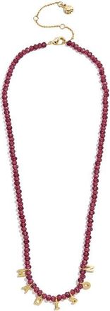 BaubleBar Beaded Custom Letter Necklace in Red at Nordstrom