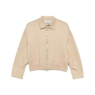 Max Mara Dames, Jassen, Beige, Maat: M Katoen