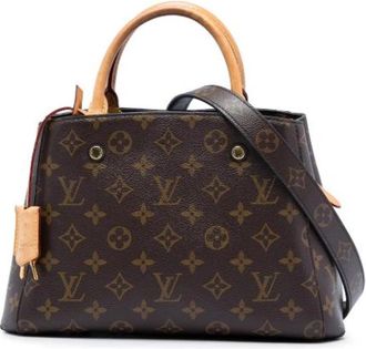 Louis Vuitton Pre-owned Montaigne BB - Dames - Vintage Handtas - Bruin - ONE Size - Leer - Vintage