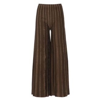 D.exterior Viscose Wide Broeken - Dames - Broeken - Bruin - Maat: XS Viscose