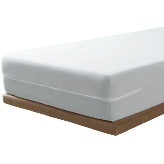 None Savel, Coprimaterasso in Spugna Elasticizzata 100% Cotone. Colore: Bianco - Singolo (90x190/200cm)