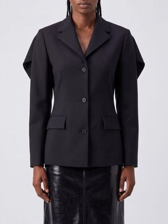 Loewe Single-Breasted Slim Fit Wool Blazer with Classic Lapels