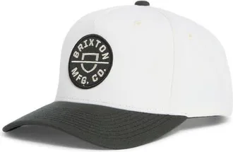 Brixton Crest x MP Snapback Baseball Cap in Black/off White at Nordstrom