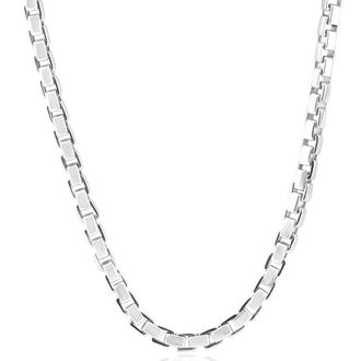 Pompeii3 Mens Tight Box 14k Gold (104gram) or Platinum (195gram) 6mm Link Chain Necklace 24