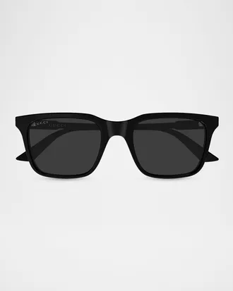 Gucci Men & apos;s GG2114S-001 Acetate Rectangle Sunglasses