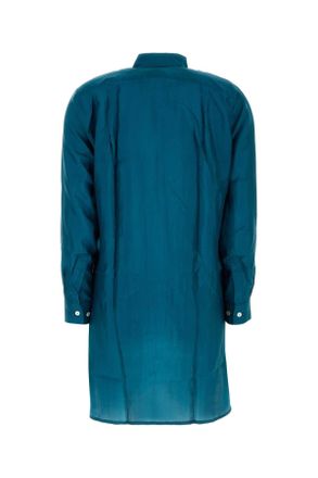 The Rose Ibiza Womens Teal Green Silk Shirt Dress Ottanio Exterior: Abiti