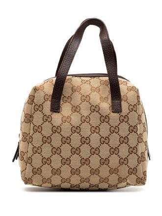 Gucci 2000-2015 Mini GG Canvas Balthus Tofu Bag handbag - women - Canvas/Calf Leather/Leather - One Size - Brown