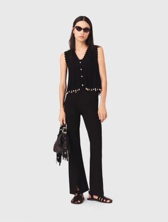 Maje Slit Trousers - Black - Maje