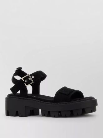Prada canvas sandals chunky sole open toe