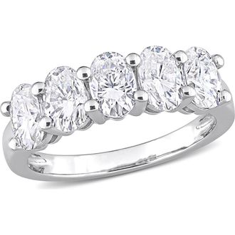 Delmar Oval Cut Lab Created Moissanite ring in White at Nordstrom Rack, Size 9