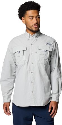 Columbia Mens Bahama II Long Sleeve Shirt, 2024 Cool Grey, Medium