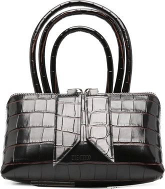 The Attico Friday croc embossed mini bag - Brown