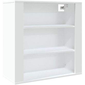 vidaXL Armario De Pared Madera Contrachapada Blanco 80x33x80 Cm Vidaxl