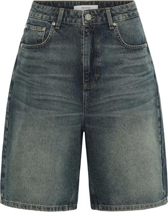 Gestuz Korte Broeken, Dames, Blauw, W28, Denim, Denim Shorts