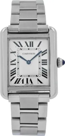 Cartier Pre-owned Cartier Tank Solo Silver Opalined Dial Ladies Watch W5200013