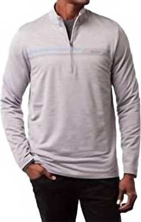 Travis Mathew Rebound Pullover Top In Heather Gray