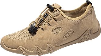 Generic Running Shoes for Men, Sports Shoe Mesh Breathable Sneakers Lace Up Walking Trainers Lightweight and Comfortable Outdoor Shoes Flat Bottom Trekking Sh