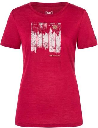 super.natural Wonder Wald Tee Merinoshirt f&uuml;r Damen | rot/ various